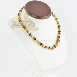 Adults Amber necklace polished irregular multicolor